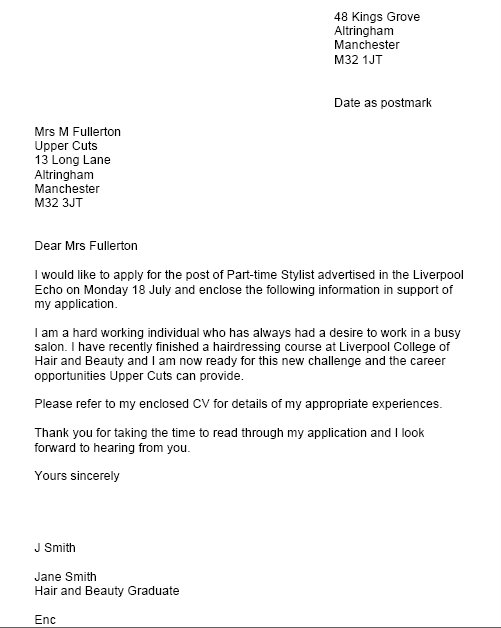 cover letter sign off uk